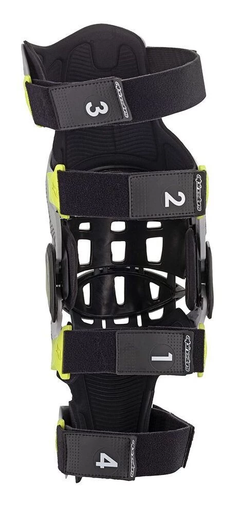 Alpinestars Bionic 7 Silver/Fluro Yellow Knee Brace Set 3 Alpinestars Bionic 7 Silver/Fluro Yellow Knee Brace Set - Image 3