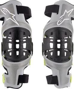 Alpinestars Bionic 7 Silver/Fluro Yellow Knee Brace Set