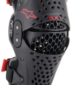 Alpinestars SX-1 V2 Black/Red Knee Protectors