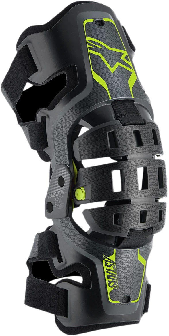 Alpinestars Bionic 5S Black/Anthracite/Fluro Yellow Youth Knee Brace Set 1 Alpinestars Bionic 5S Black/Anthracite/Fluro Yellow Youth Knee Brace Set