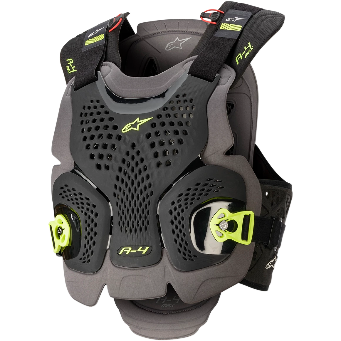 Alpinestars A4 Max Black/Anthracite/Fluro Yellow Chest Protector 1 Alpinestars A4 Max Black/Anthracite/Fluro Yellow Chest Protector