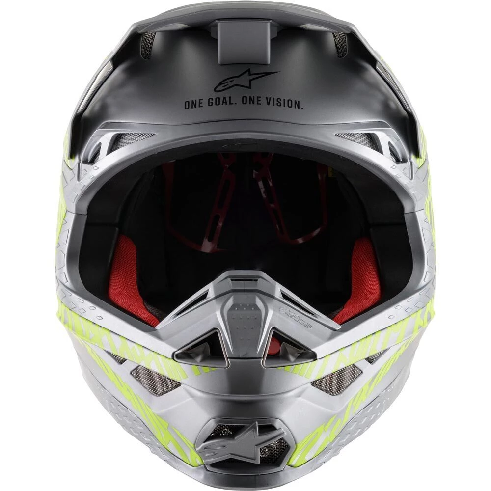 Alpinestars 2021 Supertech M8 Triple Silver/Black/Yellow Helmet 3 Alpinestars 2021 Supertech M8 Triple Silver/Black/Yellow Helmet - Image 3