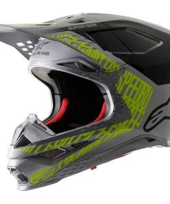 Alpinestars 2021 Supertech M8 Triple Silver/Black/Yellow Helmet