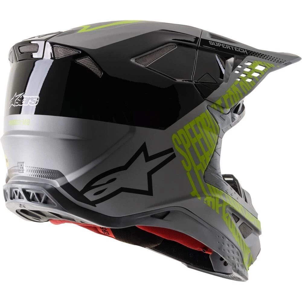 Alpinestars 2021 Supertech M8 Triple Silver/Black/Yellow Helmet 5 Alpinestars 2021 Supertech M8 Triple Silver/Black/Yellow Helmet - Image 5