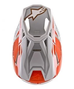 Alpinestars Supertech M8 Triple Matte & Gloss Fluro Orange/White/Gold Helmet -Cheap Alpinestars Store AS83012194059 ALT1 HOST 5