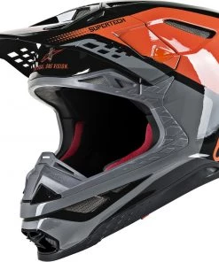 Alpinestars Supertech M8 Triple Orange/Grey/Black Helmet