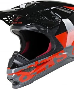Alpinestars Supertech M8 Radium Fluro Red/Black/Grey Helmet