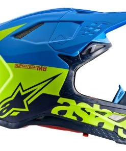 Alpinestars Supertech M8 Radium Matte & Gloss Aqua/Fluro Yellow/Navy Helmet -Cheap Alpinestars Store AS83014197057 ALT1 HOST 2