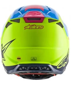 Alpinestars Supertech M8 Radium Matte & Gloss Aqua/Fluro Yellow/Navy Helmet -Cheap Alpinestars Store AS83014197057 ALT1 HOST 4