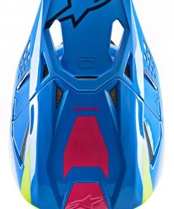 Alpinestars Supertech M8 Radium Matte & Gloss Aqua/Fluro Yellow/Navy Helmet -Cheap Alpinestars Store AS83014197057 ALT1 HOST 5