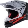 Alpinestars Supertech M8 Factory Black/White/Fluro Red Helmet