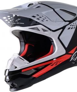 Alpinestars Supertech M8 Factory Black/White/Fluro Red Helmet