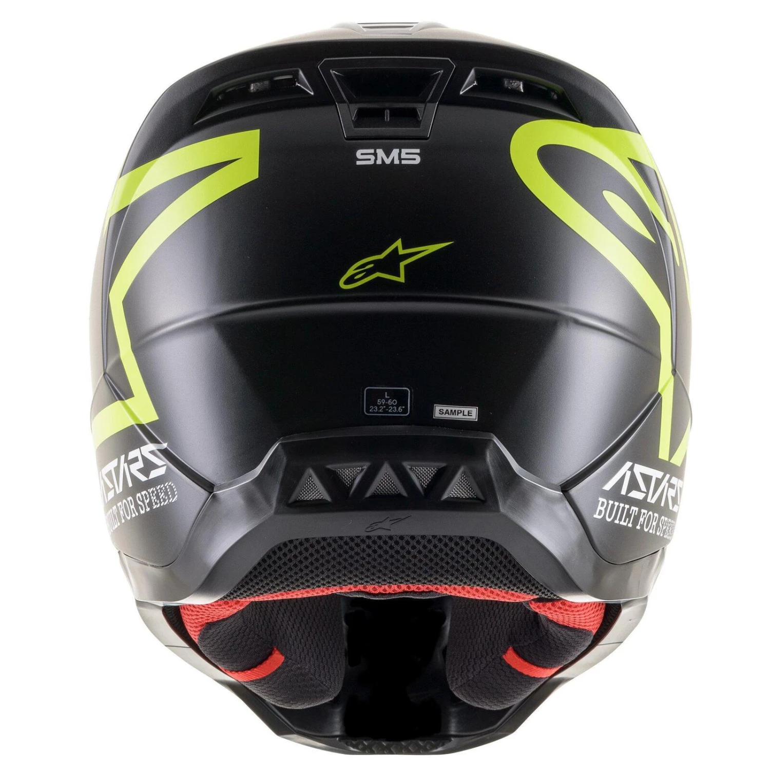 Alpinestars 2021 SM5 Compass Matte Black/Fluro Yellow Helmet 4 Alpinestars 2021 SM5 Compass Matte Black/Fluro Yellow Helmet - Image 4