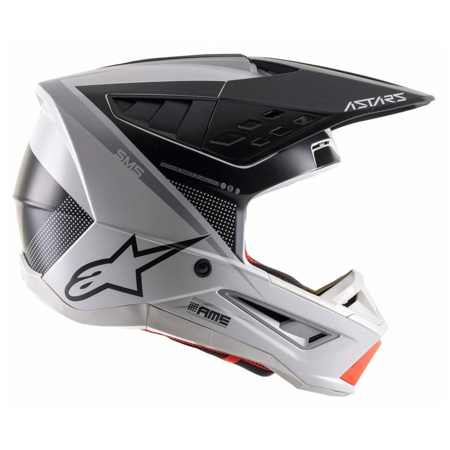 Alpinestars 2021 SM5 Rayon Matte Grey/Black Helmet 3 Alpinestars 2021 SM5 Rayon Matte Grey/Black Helmet - Image 3