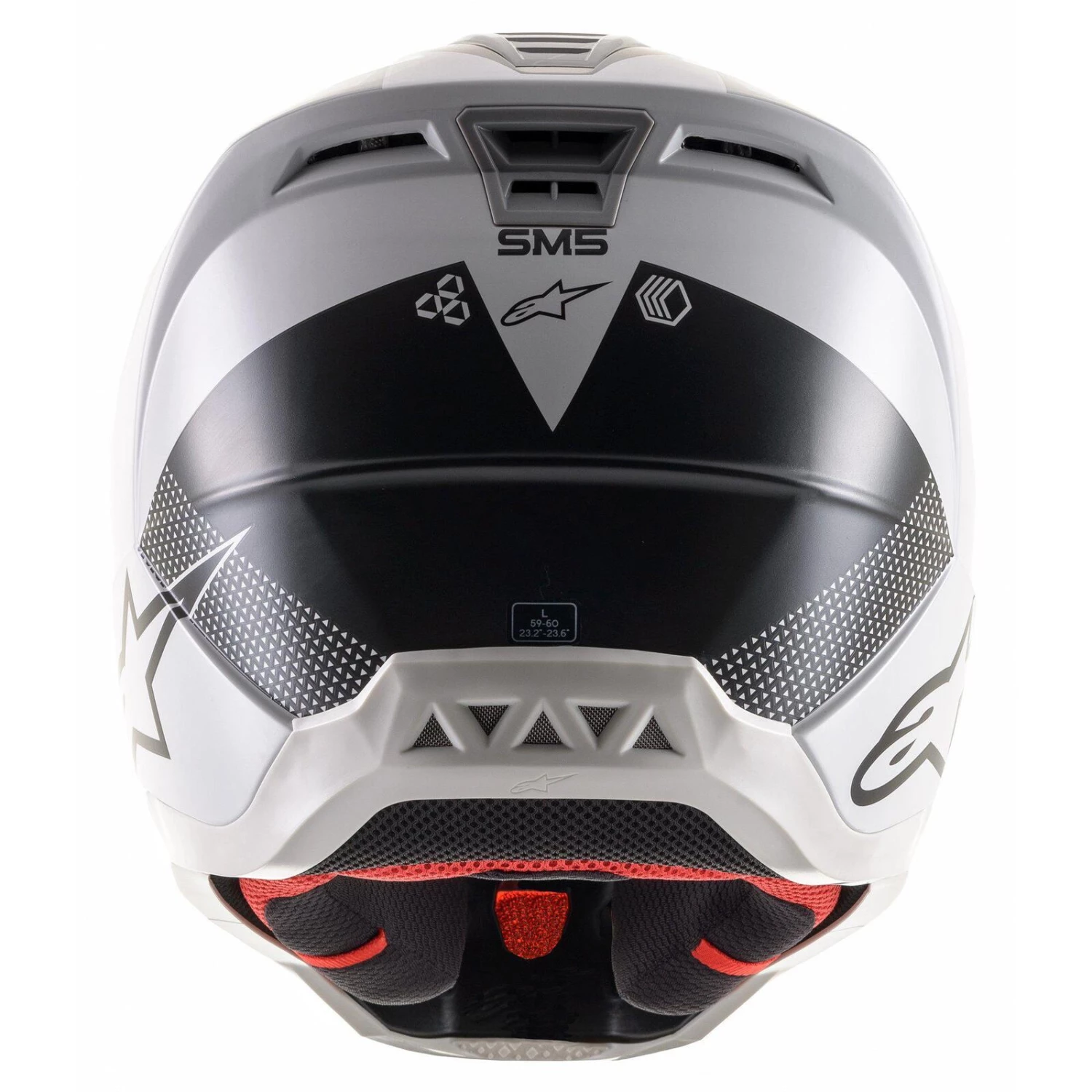 Alpinestars 2021 SM5 Rayon Matte Grey/Black Helmet 4 Alpinestars 2021 SM5 Rayon Matte Grey/Black Helmet - Image 4