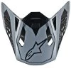 Alpinestars Replacement Visor Peak Black/Grey/Fluro Yellow for M10 Meta Helmets
