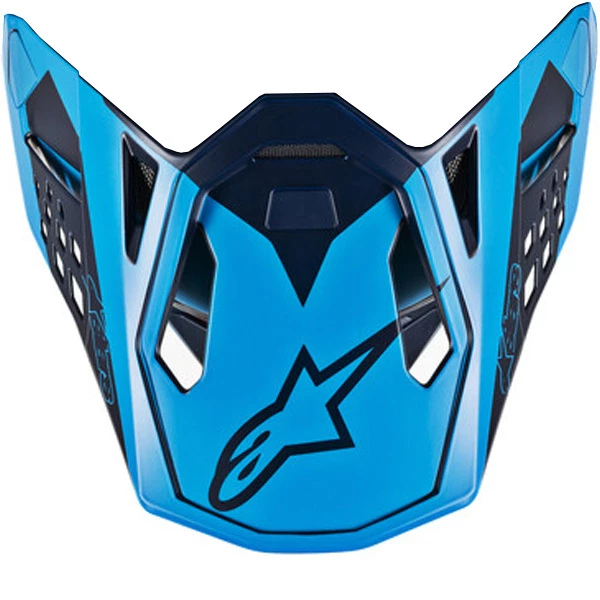 Alpinestars Replacement Visor Peak Blue/Aqua/Orange for M10 Meta Helmets 1 Alpinestars Replacement Visor Peak Blue/Aqua/Orange for M10 Meta Helmets