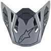 Alpinestars Replacement Visor Peak Grey/Anthracite/Orange for M10 Meta Helmets