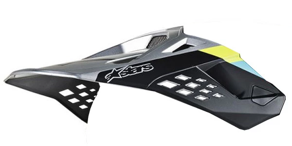 Alpinestars Replacement Visor Peak Silver/Black for M8 Contact Helmets 2 Alpinestars Replacement Visor Peak Silver/Black for M8 Contact Helmets - Image 2