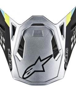 Alpinestars Replacement Visor Peak Silver/Black for M8 Contact Helmets