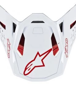 Alpinestars Replacement Visor Peak Red/White for M10 Dyno Helmets