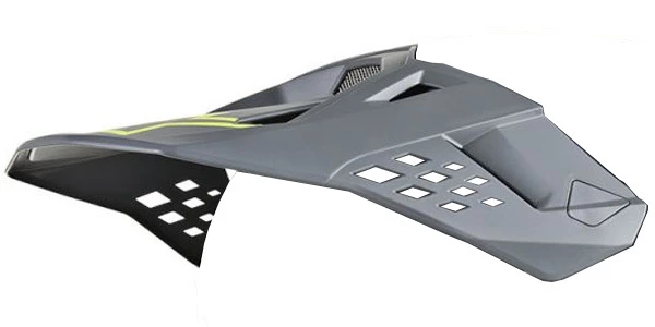 Alpinestars Replacement Visor Peak Fluro Yellow/Grey for M8 Radium Helmets 2 Alpinestars Replacement Visor Peak Fluro Yellow/Grey for M8 Radium Helmets - Image 2