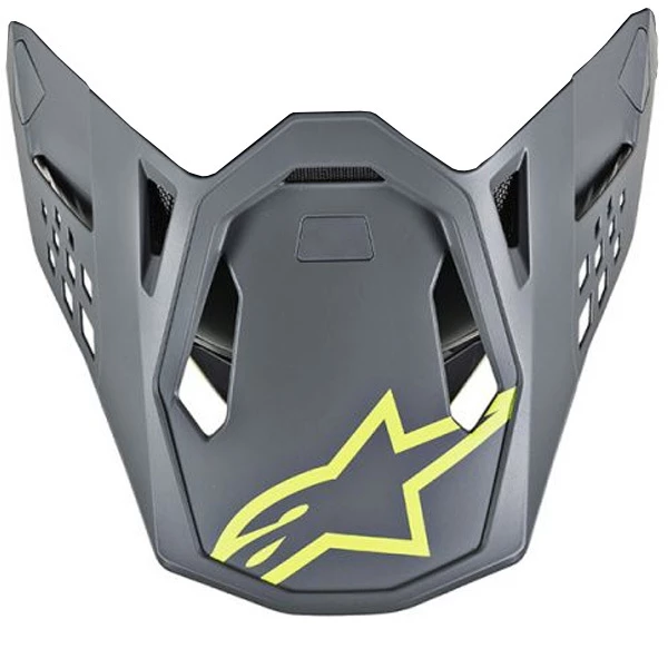 Alpinestars Replacement Visor Peak Fluro Yellow/Grey for M8 Radium Helmets 1 Alpinestars Replacement Visor Peak Fluro Yellow/Grey for M8 Radium Helmets