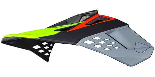 Alpinestars Replacement Visor Peak Fluro Red/Black for M10 Anaheim Helmets 2 Alpinestars Replacement Visor Peak Fluro Red/Black for M10 Anaheim Helmets - Image 2