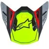 Alpinestars Replacement Visor Peak Fluro Red/Black for M10 Anaheim Helmets