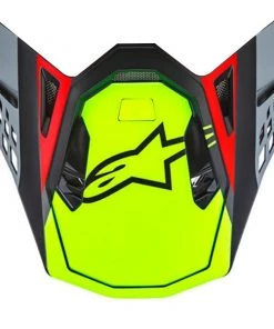 Alpinestars Replacement Visor Peak Fluro Red/Black for M10 Anaheim Helmets