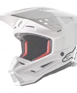 Alpinestars Replacement Visor Peak for SM5 Solid Helmets White Glossy